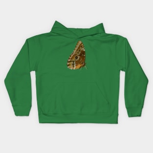 Beautiful Butterfly Wings of Meadow Brown Isolated Kids Hoodie